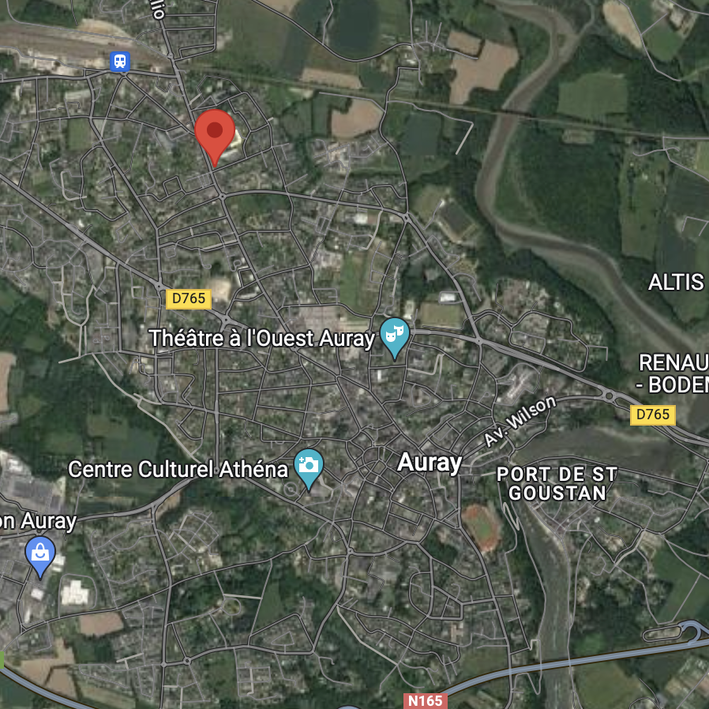 Vue google maps de l'emplacement du cabinet